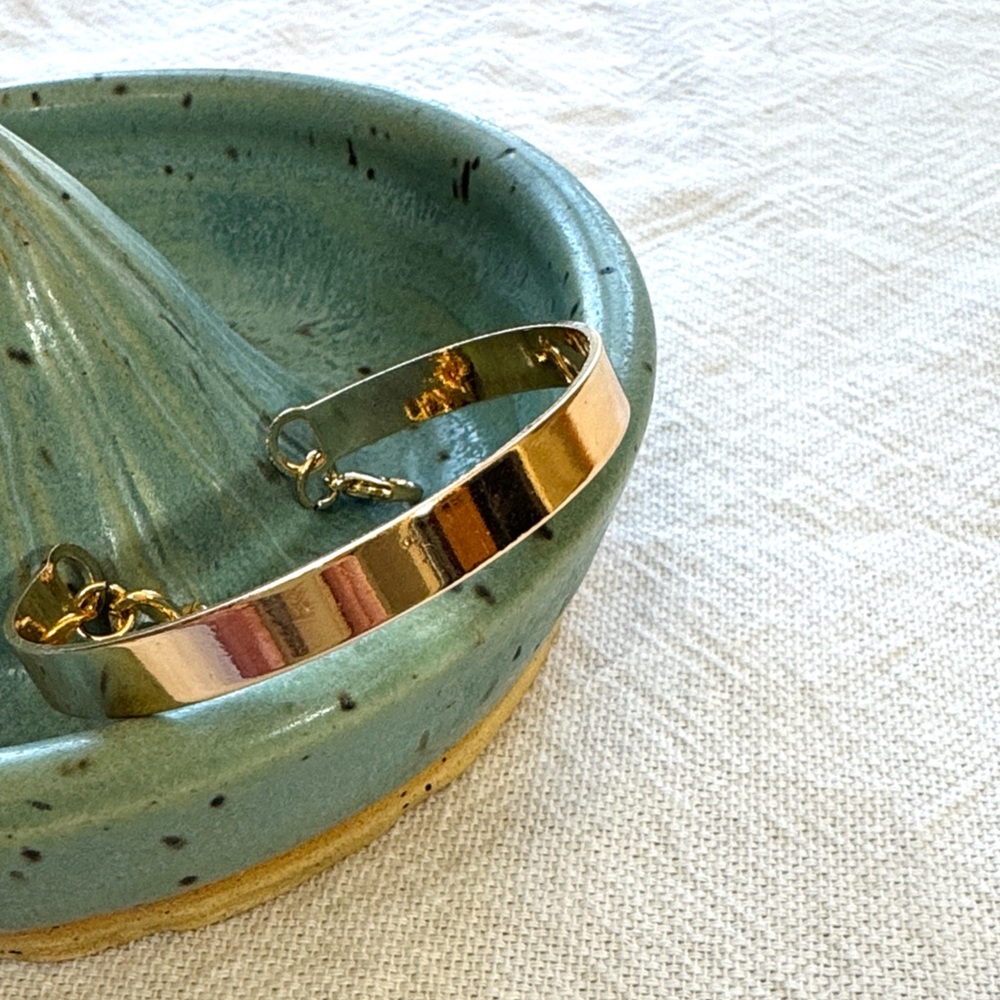 Gold Cuff Bracelet -Adjustable!